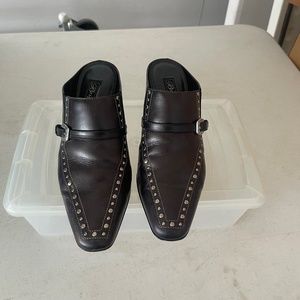 Brighton Slide On Leather point toe heels